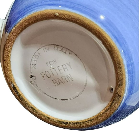 Vintage Pottery Barn Set‎ Of 2 Shabby Chic Hand Painted Ceramic Coffee Mug 14oz - Picture 8 of 16